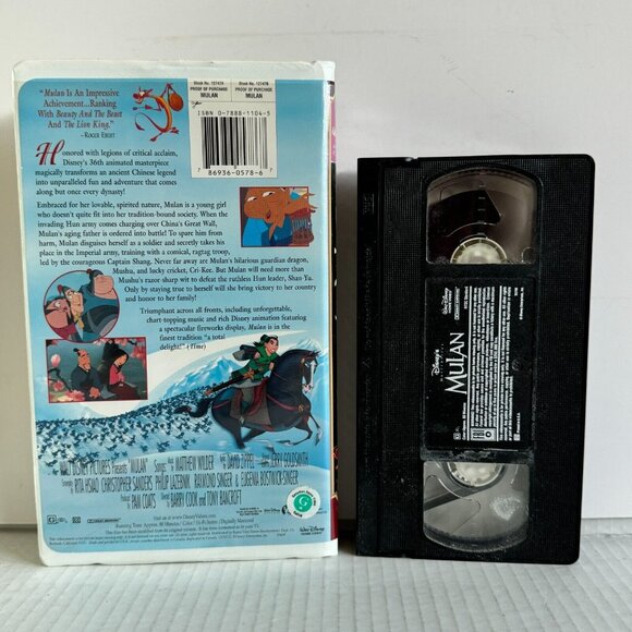 Mulan (1998) Ming-Na Wen, Eddie Murphy Animation Adventure Family VHS Tape - Picture 2 of 2